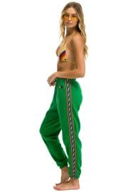 BOLT STRIPE SWEATPANTS - KELLY GREEN - Aviator Nation at Aviator Nation