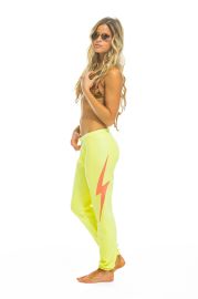 BOLT SWEATPANTS - BLACK NEON PINK - Aviator Nation at Aviator Nation