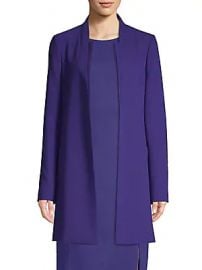 BOSS - Celasa Textured Crepe Collarless Coat at Saks Fifth Avenue