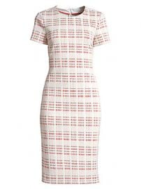 BOSS - Decka Check Short-Sleeve Sheath Dress at Saks Fifth Avenue