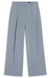 BOSS - Regular-fit trousers in virgin wool - Light Blue at Hugo Boss