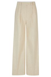 BOSS - Relaxed-fit trousers in a slub cotton blend at Hugo Boss