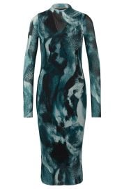 BOSS - Seasonal-pattern dress in pliss tulle - Patterned at Hugo Boss