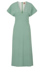 BOSS - Slim-fit long-length dress with V neckline at Hugo Boss