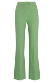 BOSS - Slim-fit trousers with flared leg in stretch material at Hugo Boss