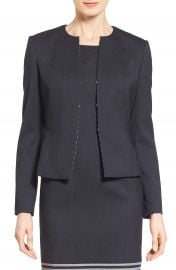 BOSS   x27 Jafila  x27  Collarless Wool Suit Jacket   Nordstrom at Nordstrom