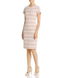 BOSS Decka Plaid Sheath Dress Women - Bloomingdale s at Bloomingdales