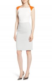 BOSS Dekala Colorblock Sheath Dress  Regular  amp  Petite at Nordstrom