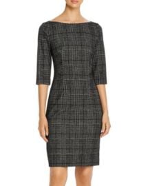 BOSS Dokos Glen Plaid Sheath Dress     Bloomingdales at Bloomingdales