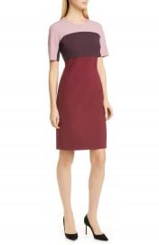 BOSS Donena Colorblock Short Sleeve Sheath Dress   Nordstrom at Nordstrom