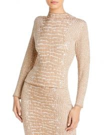 BOSS Fabricia Croc Print Top    Bloomingdales at Bloomingdales