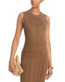 BOSS Felishia Rib Knit Sleeveless Top Bloomingdales at Bloomingdales