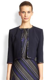 BOSS HUGO BOSS - Contrast-Trim Cropped Jacket at Saks Fifth Avenue