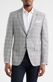 BOSS Hutson Plaid Virgin Wool Sport Coat at Nordstrom