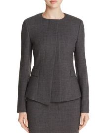 BOSS Jadela Asymmetric Wool Jacket at Bloomingdales