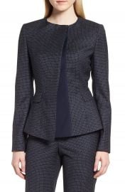 BOSS Jadela1 Windowpane Jacket  Regular  amp  Petite at Nordstrom