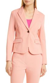 BOSS Jatiani One-Button Crop Blazer at Nordstrom