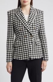 BOSS Jia Houndstooth Double Breasted Blazer at Nordstrom