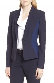 BOSS Jolia Patchwork Jacket  Regular  amp  Petite at Nordstrom