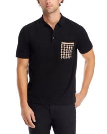 BOSS Ofiordo Houndstooth Pocket Polo Shirt Bloomingdales at Bloomingdales