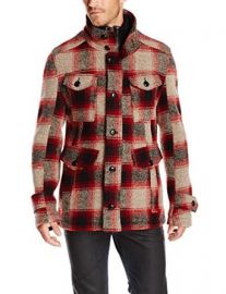 BOSS Orange Menand39s Red Plaid Field Jacket with Nylon Inlay at Amazon