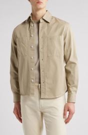 BOSS Owen Cotton Twill Button-Up Shirt Jacket at Nordstrom