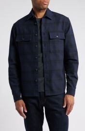 BOSS Owen Shadow Check Button-Up Overshirt at Nordstrom