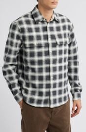 BOSS Owen Shadow Check Button-Up Overshirt at Nordstrom