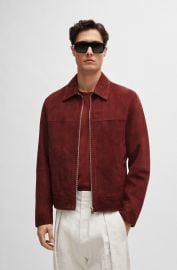 BOSS Regular Fit Suede Jacket at Hugo Boss