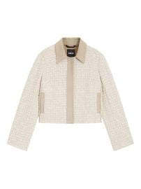 BOSS Tweed Cropped Jacket Neutrals at Farfetch