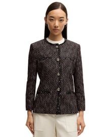 BOSS by Hugo Boss Womens Multicolored Boucle Slim-Fit Blazer - Macys at Macys