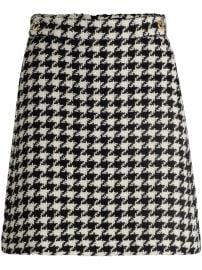 BOSS check-pattern Mini Skirt Black at Farfetch