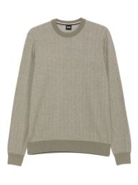 BOSS herringbone-pattern Sweater Brown at Farfetch