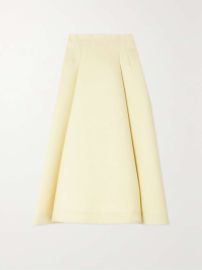 BOTTEGA VENETA Pleated wool midi skirt NET-A-PORTER at Net a Porter