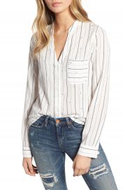 BP  Dot Stripe Button Front Shirt   Nordstrom at Nordstrom