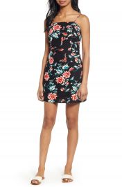 BP  Floral Print Linen Blend Minidress  Regular  amp  Plus Size    Nordstrom at Nordstrom