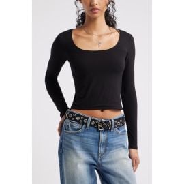BP. Long Sleeve Square Neck T-Shirt at Nordstrom