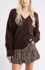 BP. Oversize Cozy V-Neck Sweater at Nordstrom