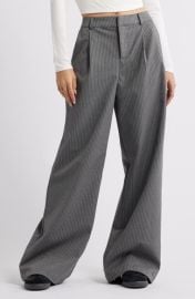 BP. Pinstripe Pleated Wide Leg Pants at Nordstrom