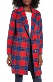 BP  Plaid Double Breasted Coat   Nordstrom at Nordstrom