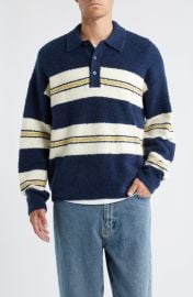 BP. Stripe Oversize Polo Sweater at Nordstrom