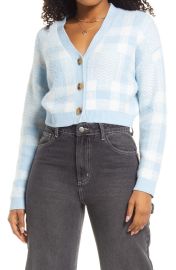 BP Cozy Plaid Cardi at Nordstrom