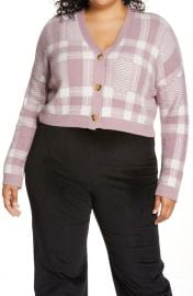 BP Cozy Plaid Cardigan at Nordstrom