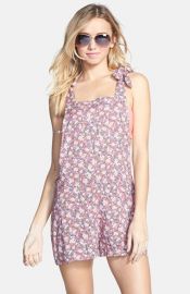 BP Floral Print Short Overalls at Nordstrom