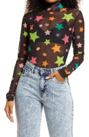 BP Inclusive mesh turtleneck top at Nordstrom