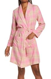 BP Plaid Flannel Robe In Pink Chateau Keith Buffalo at Nordstrom