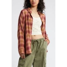 BP Plaid oversize flannel button up shirt at Nordstrom