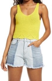 BP Pointelle Hem Sweater Tank at Nordstrom