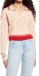 BP Pointelle Rose Hoodie at Nordstrom
