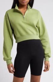 BP Quarter Zip Sweatshirt in Green at Nordstrom